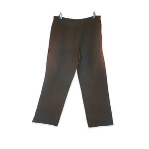 Kate Hill Chocolate Brown Linen Blend Trousers Fully Lined Size 14